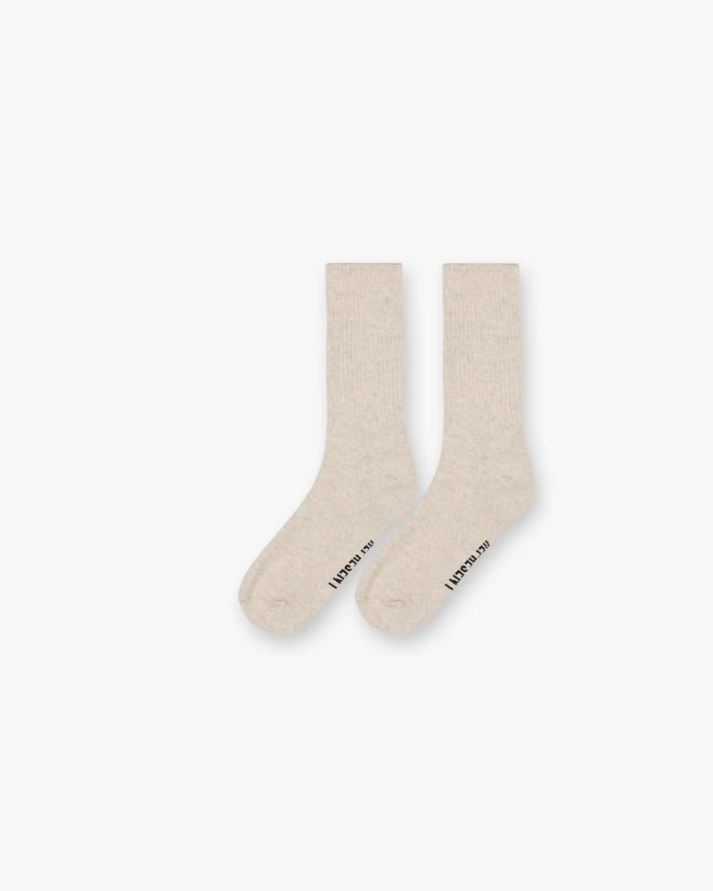 Slub Knit Sock - Dark Taupe