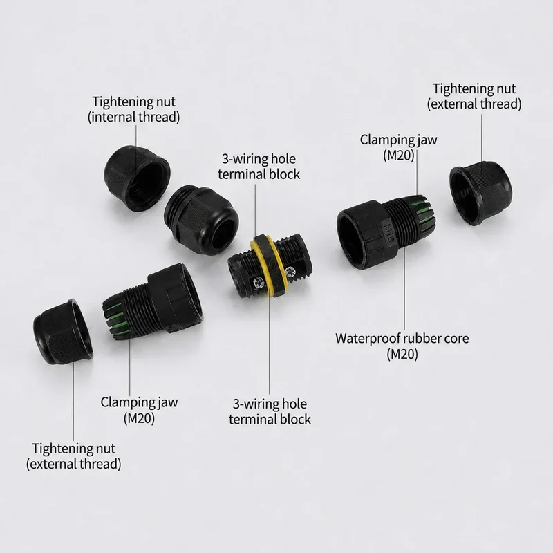 LEDSone Boîte de Dérivation Étanche IP68 – Connecteur 3 Pôles M20 ~2299