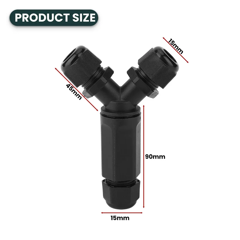 Boîte de Jonction Étanche IP68 en Y 3 Voies câble extérieur ~2298