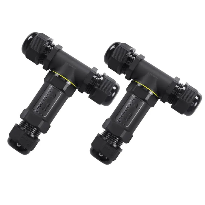 Boîte de Jonction Étanche IP68 3 Voies en T Connecteur Électrique ~2296