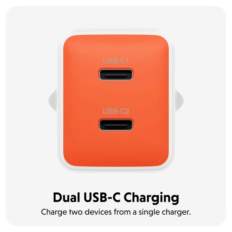 Chargeur mural HyperJuice Flex 45 W GaN - Orange (UE)