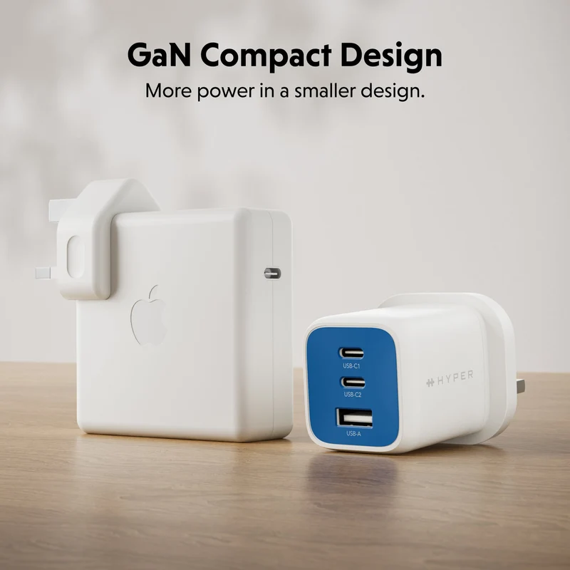 Chargeur GaN HyperJuice Flex 65 W - Bleu (UE)