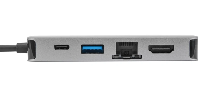 Station d'accueil USB-C avec mode alternatif DP pour un seul écran 4K HDMI/VGA avec technologie Power Delivery 100 W et fonction pass-through
