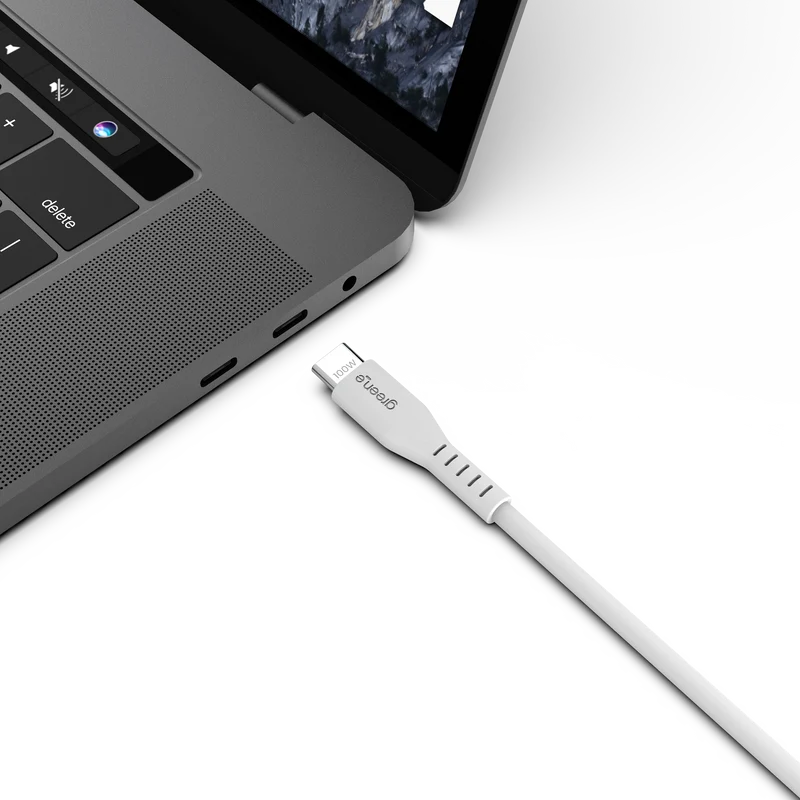 Câble GREEN_E USB-C 100W Fabriqué en France, 1,50 m, Blanc
