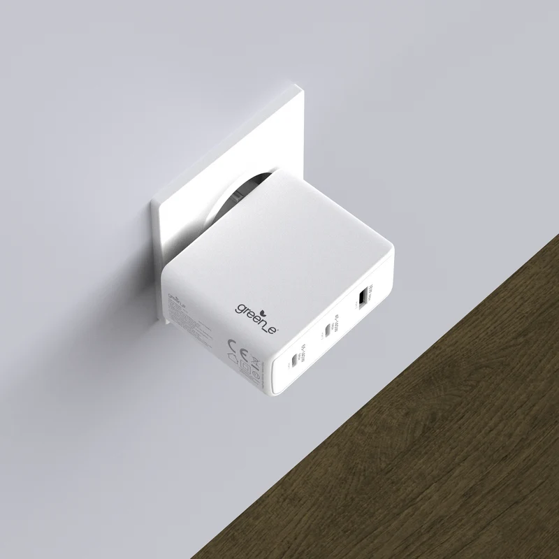 Chargeur Universel GREEN_E USB-C 298W, 3 PORTS - Blanc