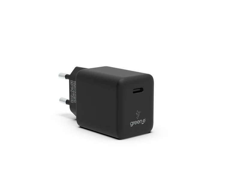 Chargeur Universel USB-C 45W 1 USB-C GREEN-E France - Certifié Origine France Garantie - Noir légende
