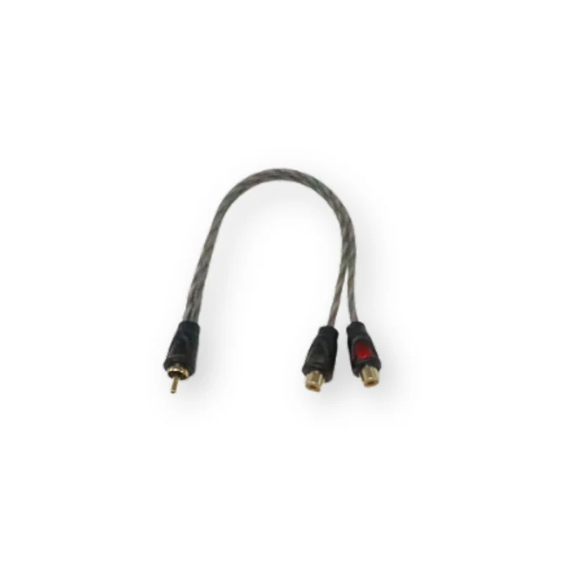 Câble RCA Y 1 prise mâle et 2 prises femelles EK2F1M