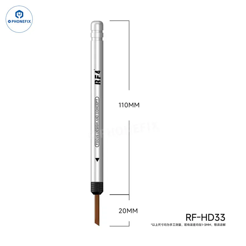 Lame coudée RF-HD33 LB-L05 RL-023C pour le décollage de colle de processeur et de circuit imprimé