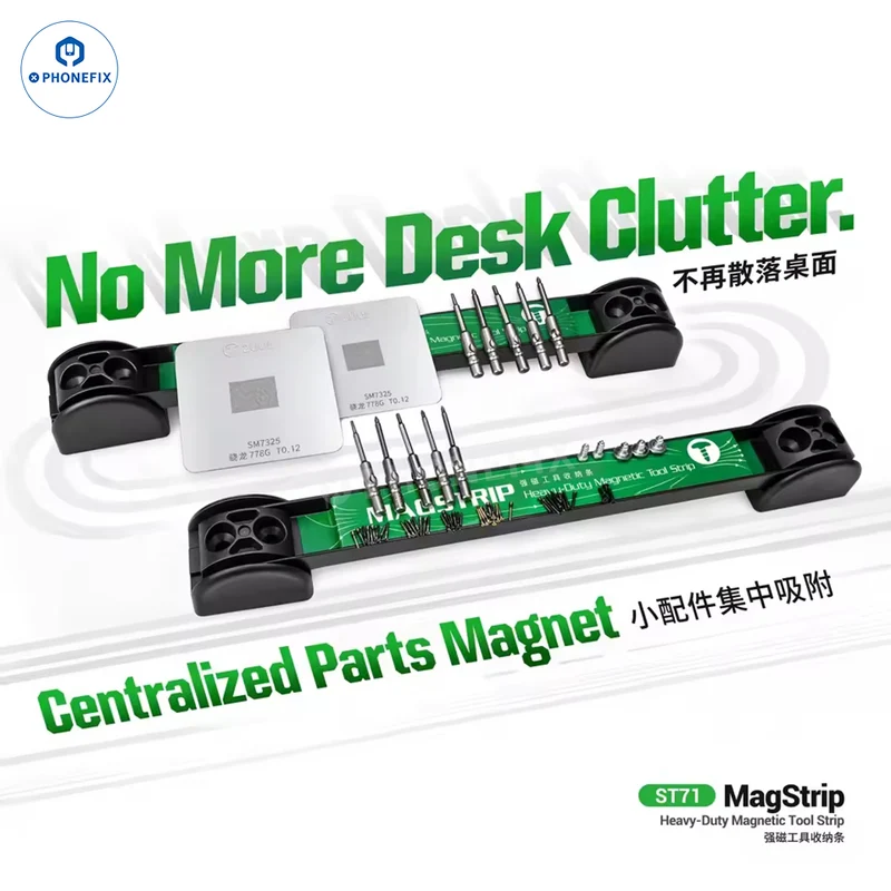 Bande de rangement magnétique 2UUL ST71 MagStrip pour outils et pièces de réparation de téléphones