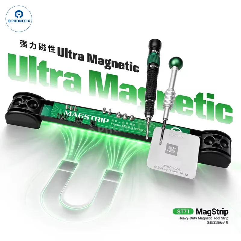 Bande de rangement magnétique 2UUL ST71 MagStrip pour outils et pièces de réparation de téléphones