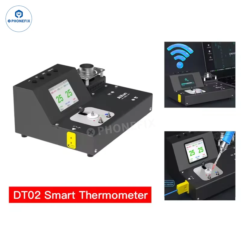 Thermomètre intelligent AiXun DT02 pour fer à souder et pistolet à air chaud
