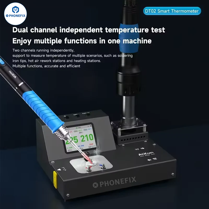 Thermomètre intelligent AiXun DT02 pour fer à souder et pistolet à air chaud