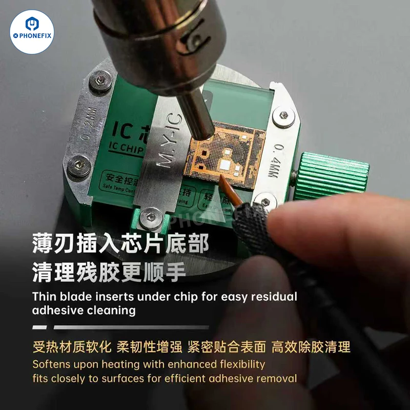 Lame de retrait d'adhésif MR. Yang MY IC pour le nettoyage de la colle des processeurs et des circuits imprimés