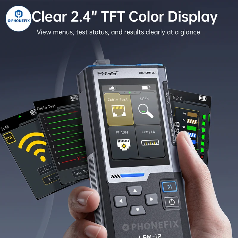 Testeur de câbles réseau FNIRSI LPM-10C – Analyse IP et test PING