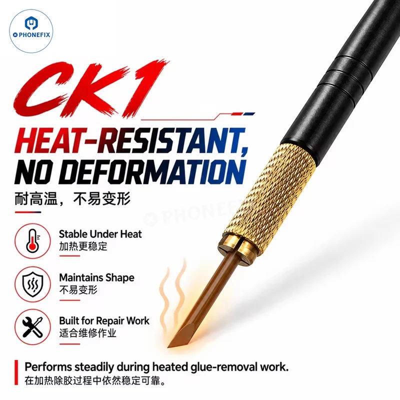 Kit de lames pour retirer la colle des processeurs et des circuits imprimés JTX CK1 et CK2 – Grattoir incliné à 45°