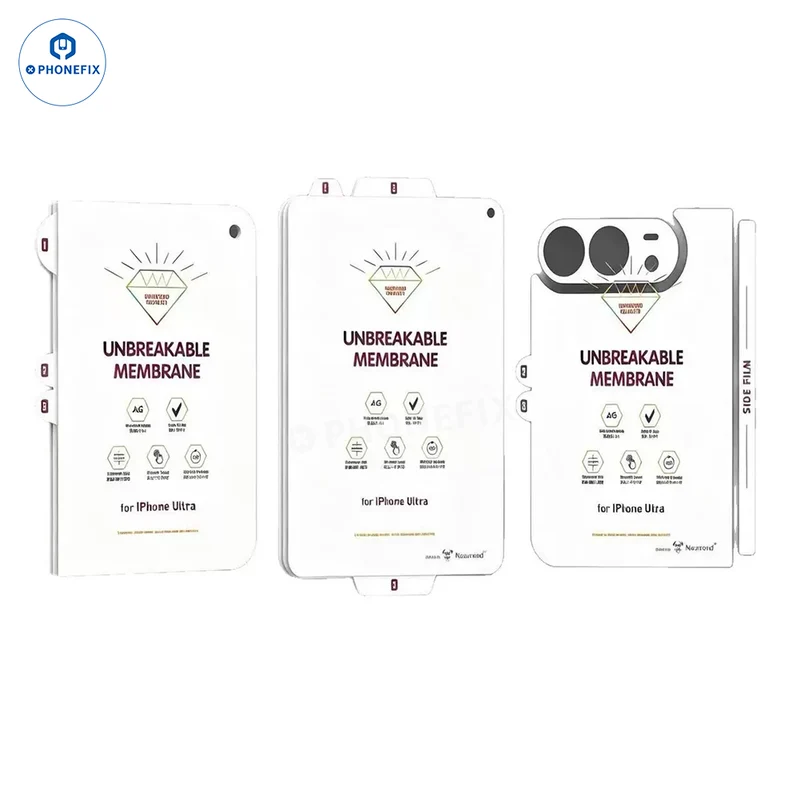 Film protecteur d'écran pliable pour iPhone Duo en hydrogel - Avant/Intérieur/Arrière