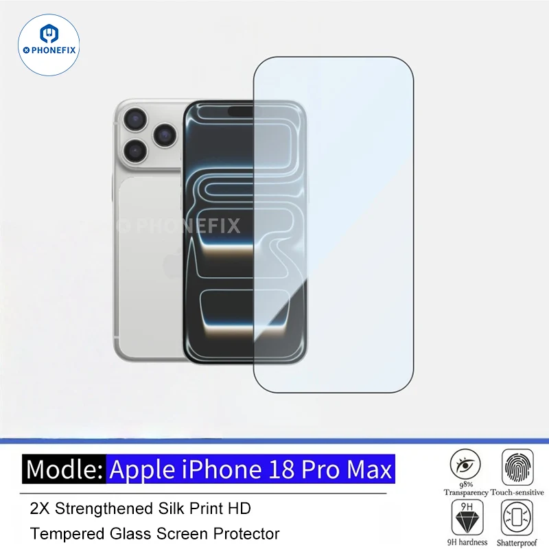 Protection d'écran en verre trempé pour iPhone 18 Pro Max - HD et confidentialité