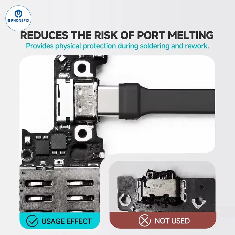 Couvercle de protection pour port de charge double tête RF-TP20 Micro-USB Type-C