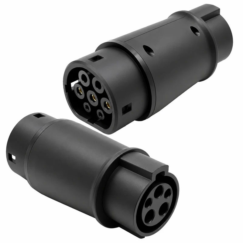 T2 Female (Car) to T1 Male (Cable) Compact Adaptor For EVs