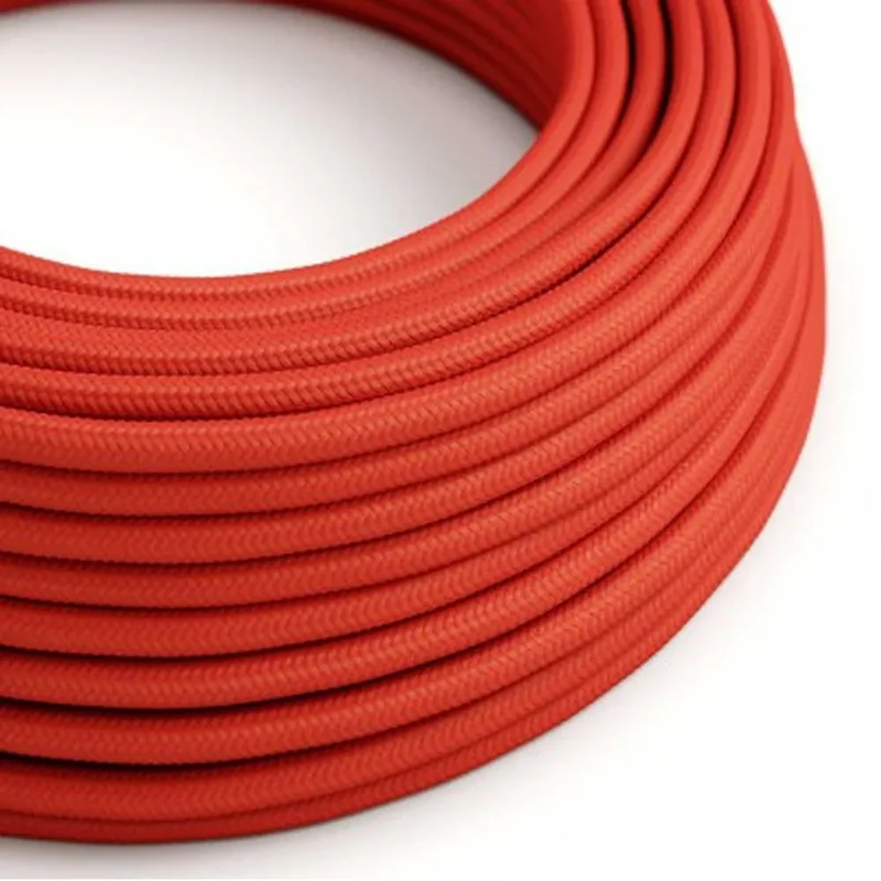LEDSone Câble en tissu tressé vintage pêche rond 2 noyaux - 0,75 mm ~2207