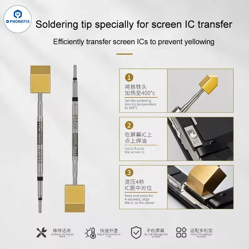 Pointe de soudure KY210 pour remplacement de circuit intégré d'écran d'iPhone 11-17