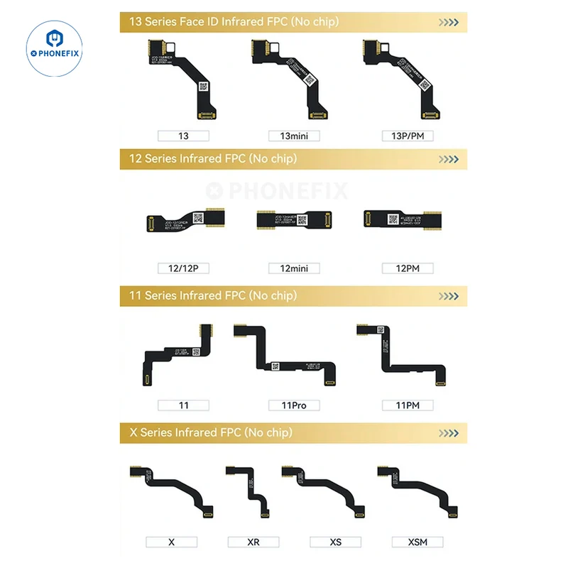 Câble flexible FPC à matrice de points infrarouge JCID pour réparation de la reconnaissance faciale de l'iPhone X-17