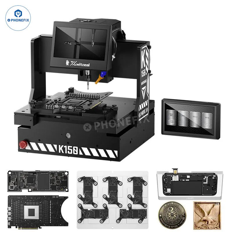 Machine CNC de découpe d'emplacement SIM et de rectification de circuits imprimés Xwitzeal K150 pour iPhone