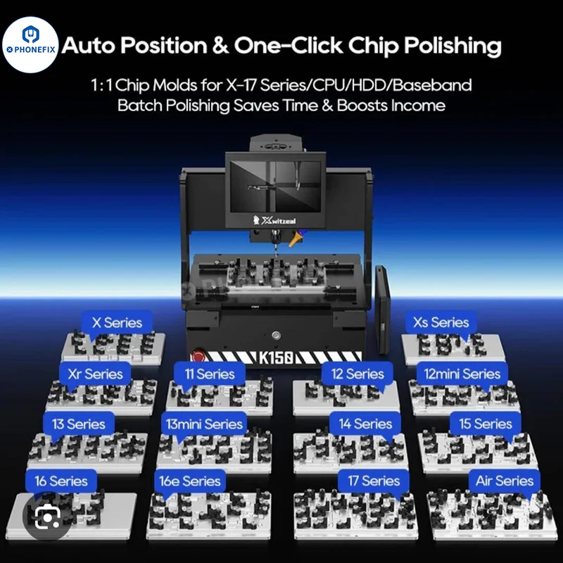 Machine CNC de découpe d'emplacement SIM et de rectification de circuits imprimés Xwitzeal K150 pour iPhone