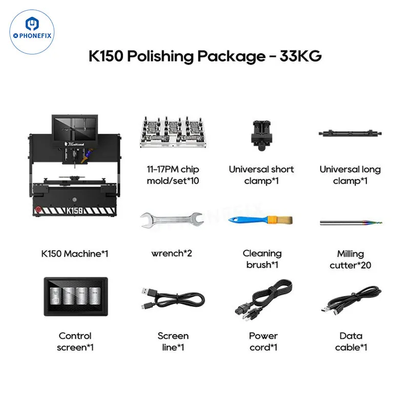 Machine CNC de découpe d'emplacement SIM et de rectification de circuits imprimés Xwitzeal K150 pour iPhone