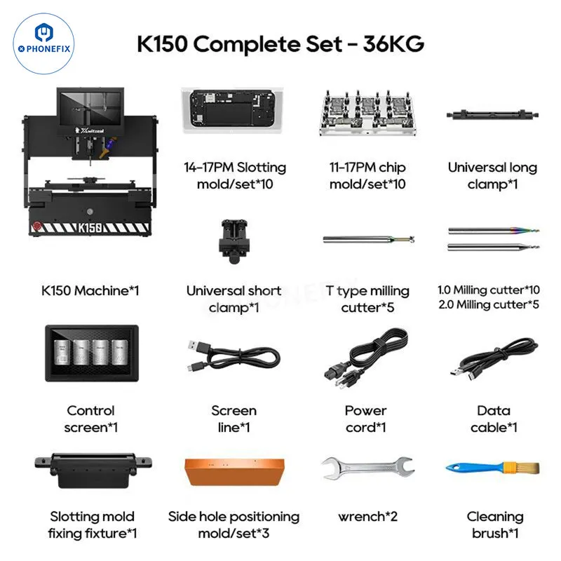 Machine CNC de découpe d'emplacement SIM et de rectification de circuits imprimés Xwitzeal K150 pour iPhone