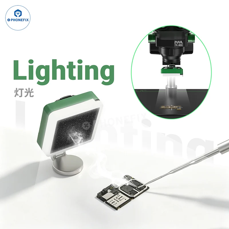 Extracteur de fumée magnétique 2UUL FE11 MagFan avec LED pour le soudage de circuits imprimés