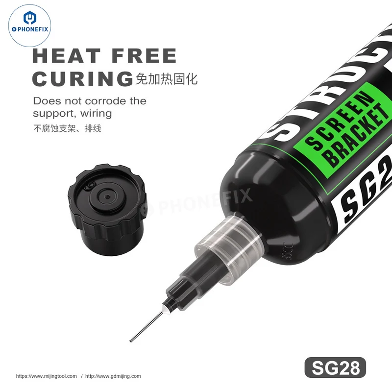 Colle liquide forte MJ SG23 pour support d'écran de téléphone, adhésif pour cadre central