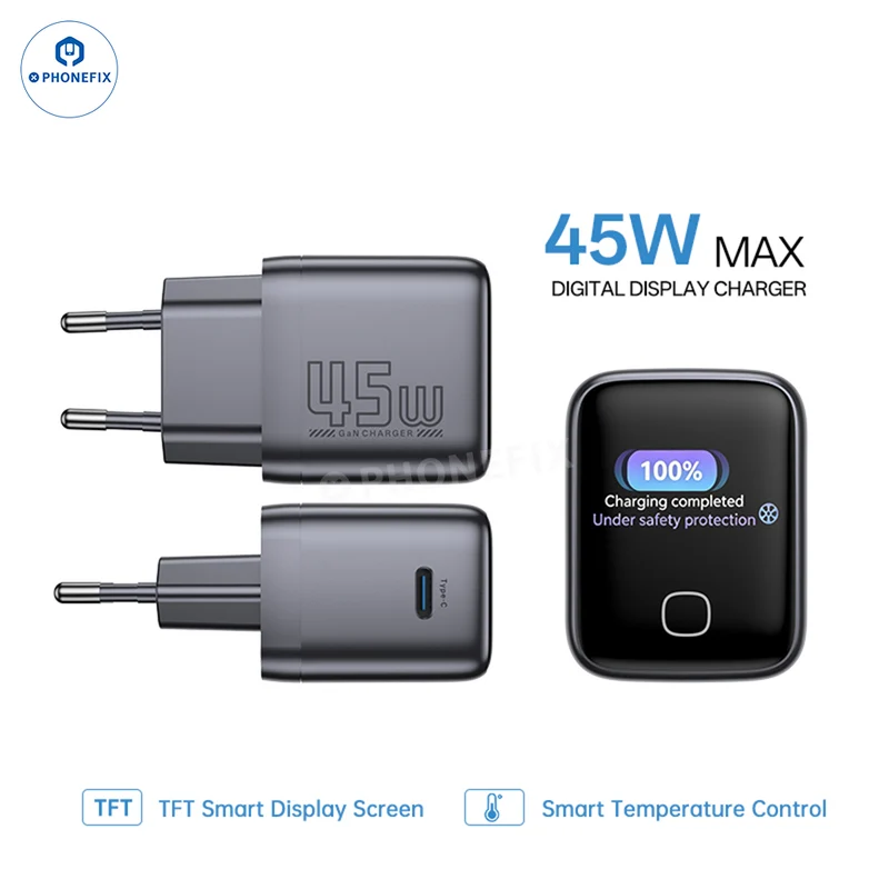 Chargeur rapide GaN JCID et câble de charge pour téléphones portables/appareils électroniques