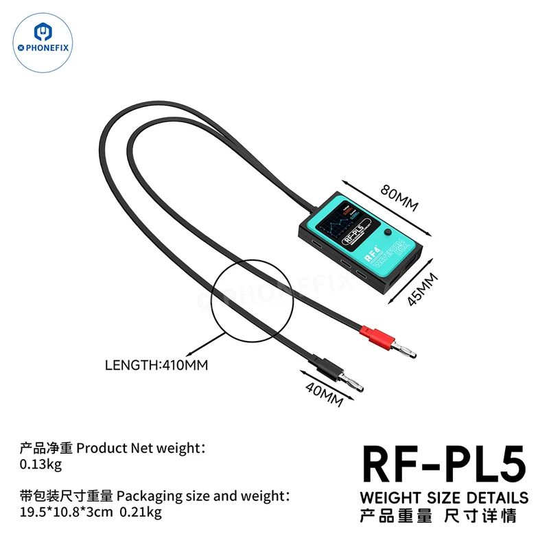 Testeur de forme d'onde de courant RF-PL5 pour le diagnostic des cartes mères d'iPhone