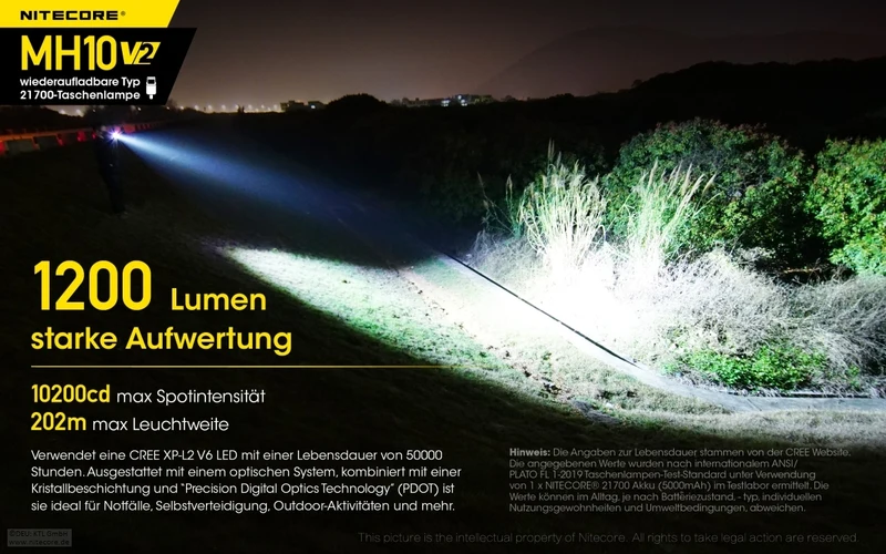 MH10 Version 2 - 1200 Lumen