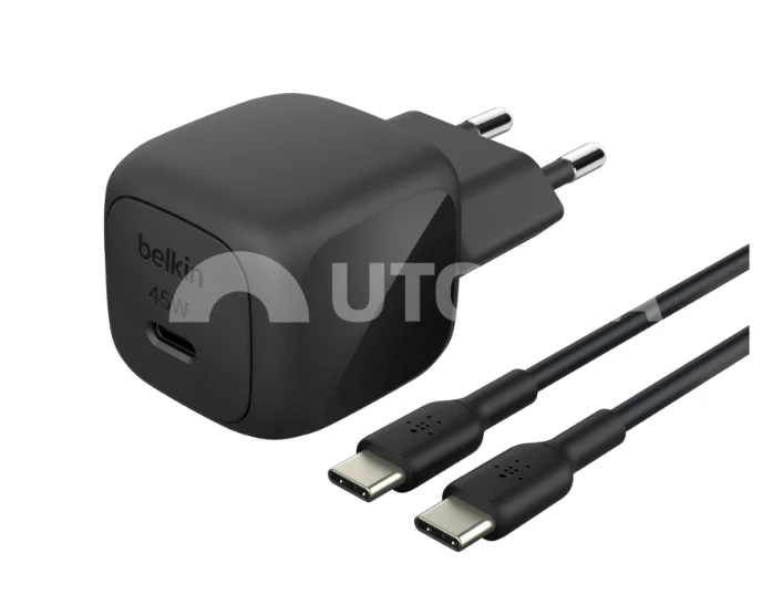 BELKIN 45W USB PD Wall Charger with PPS BLK w/1m C-C Cable