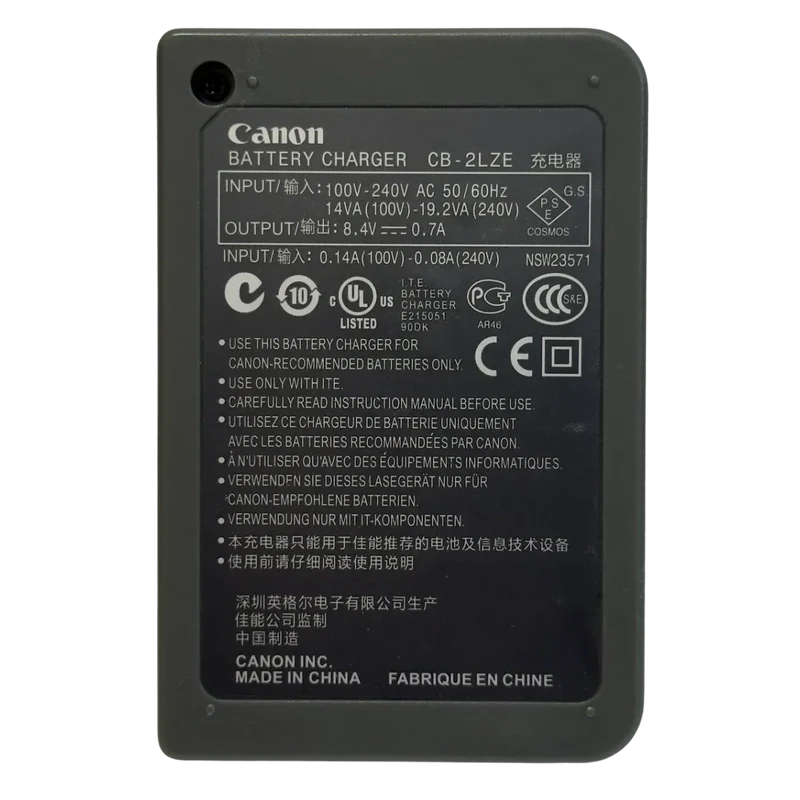 Chargeur Canon NB-7L compatible secteur