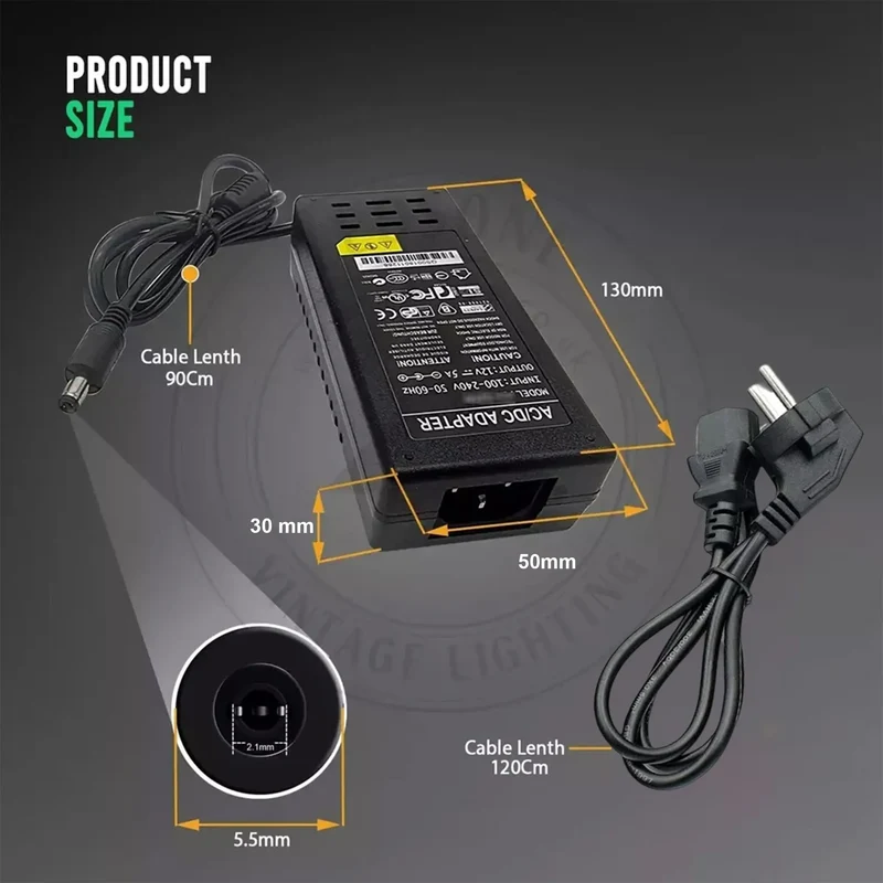 LEDSone Alimentation 12V 2A/5A/10A avec Prise EU ~2172