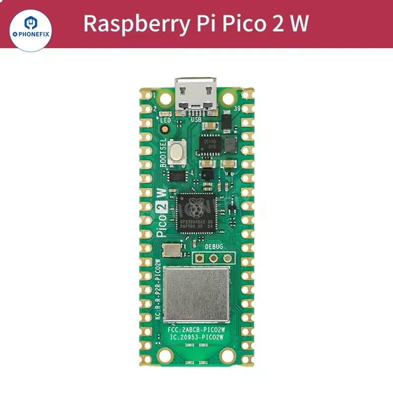 Carte de développement mini Raspberry Pi Pico 2 2W RP2350 double cœur