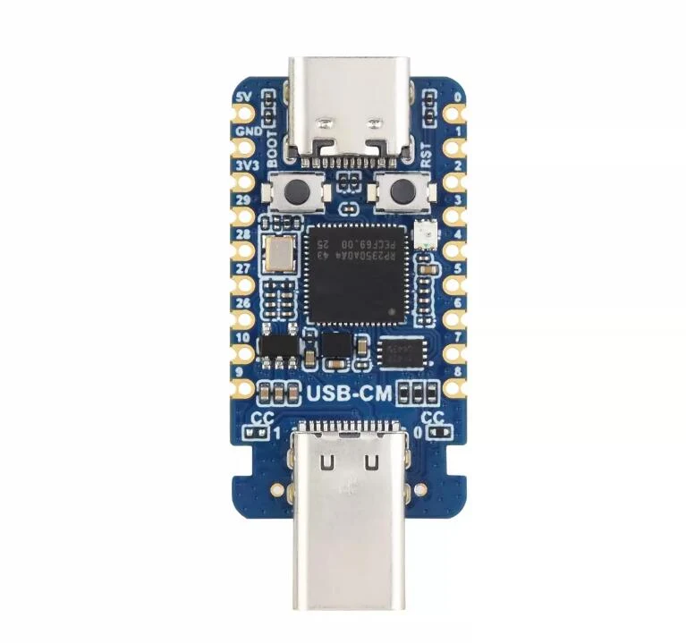 Carte de développement mini RP2350 USB-A avec microcontrôleur double cœur ARM et RISC-V