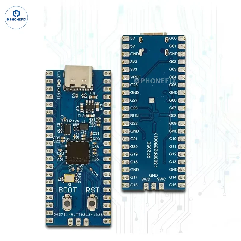 Carte de développement mini RP2350 USB-A avec microcontrôleur double cœur ARM et RISC-V