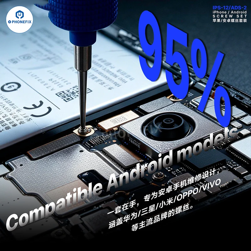 Kit de vis MECHANIC IPS-12 ADS-2 pour la réparation d'iPhone et d'Android