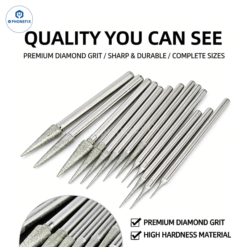 Foret diamanté de 2.35 mm pour la réparation de circuits imprimés