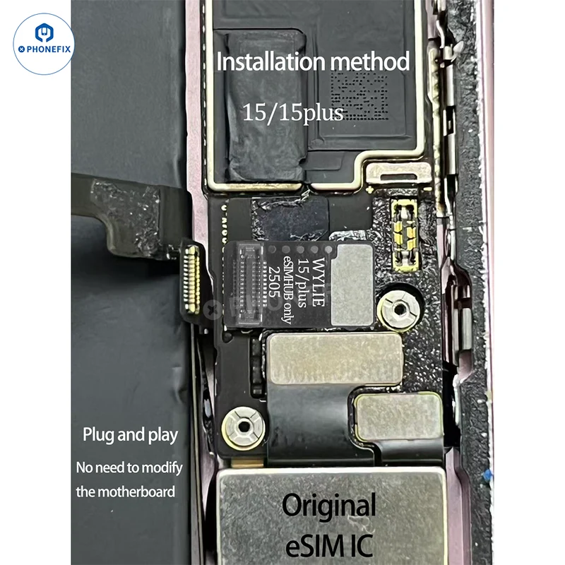 Solution de déblocage eSIM WYLIE pour iPhone 15-17 Pro Max - Sans CNC