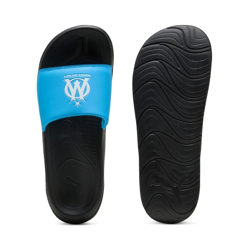 Claquette Logo OM Bleu