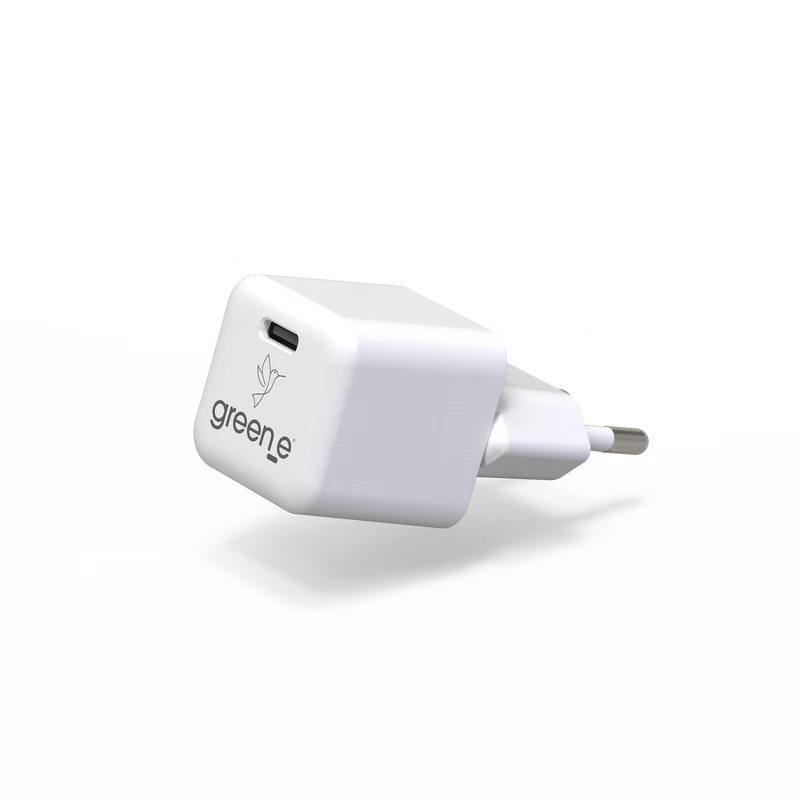 Chargeur Universel USB-C 20W GREEN-E France - Certifié Origine France Garantie - Blanc