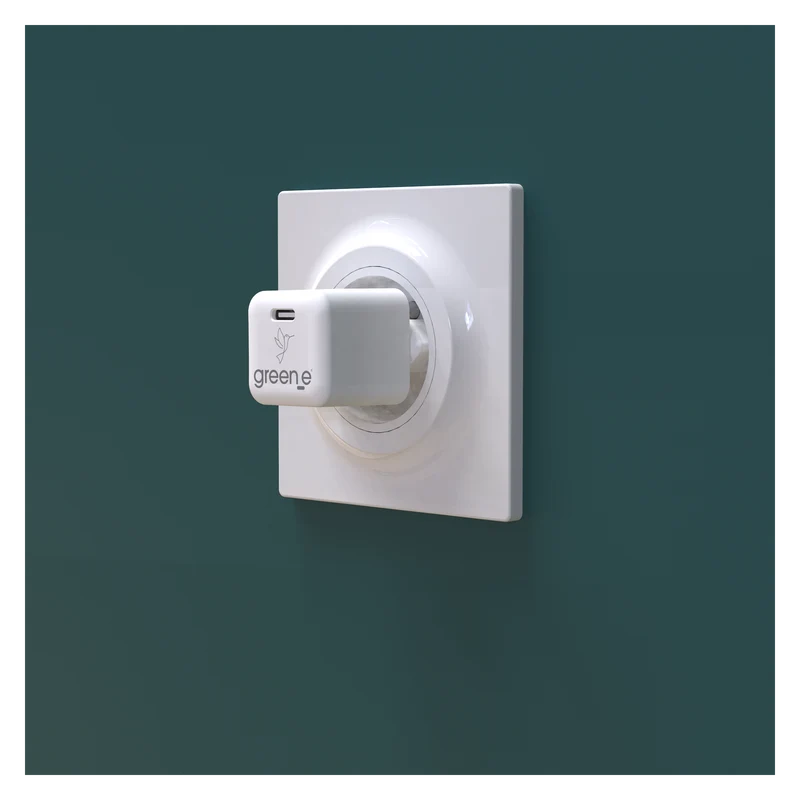 Chargeur Universel USB-C 20W GREEN-E France - Certifié Origine France Garantie - Blanc