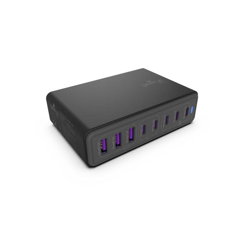 Station de charge 8 ports de bureau NEOPOWER 140W, Noir légende