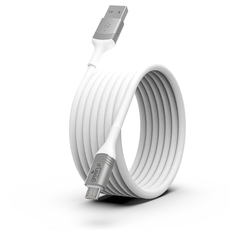 Câble green-e éco-conçu USB-A vers Micro-USB, 1,20m, Blanc