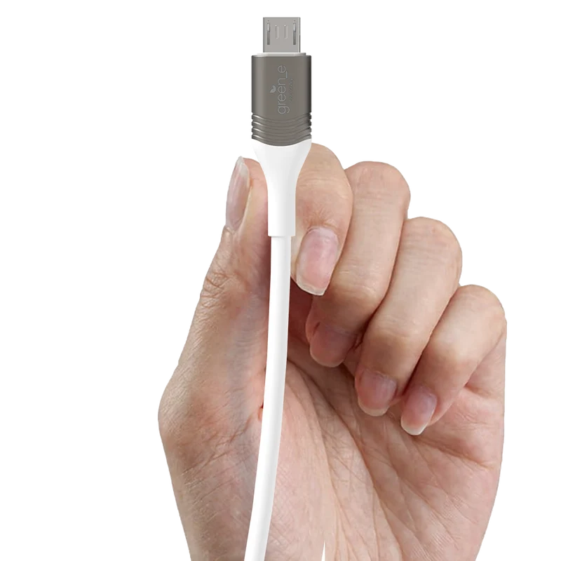 Câble green-e éco-conçu USB-A vers Micro-USB, 1,20m, Blanc